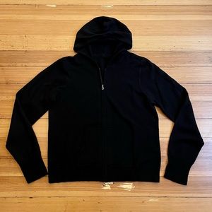 J. Crew cashmere full zip sweater- hoodie. Size M